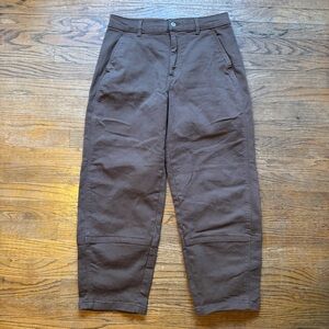 Everlane Women's Utility Barrel Leg Pant Cocoa Brown Size 10, Cotton/Twill EUC